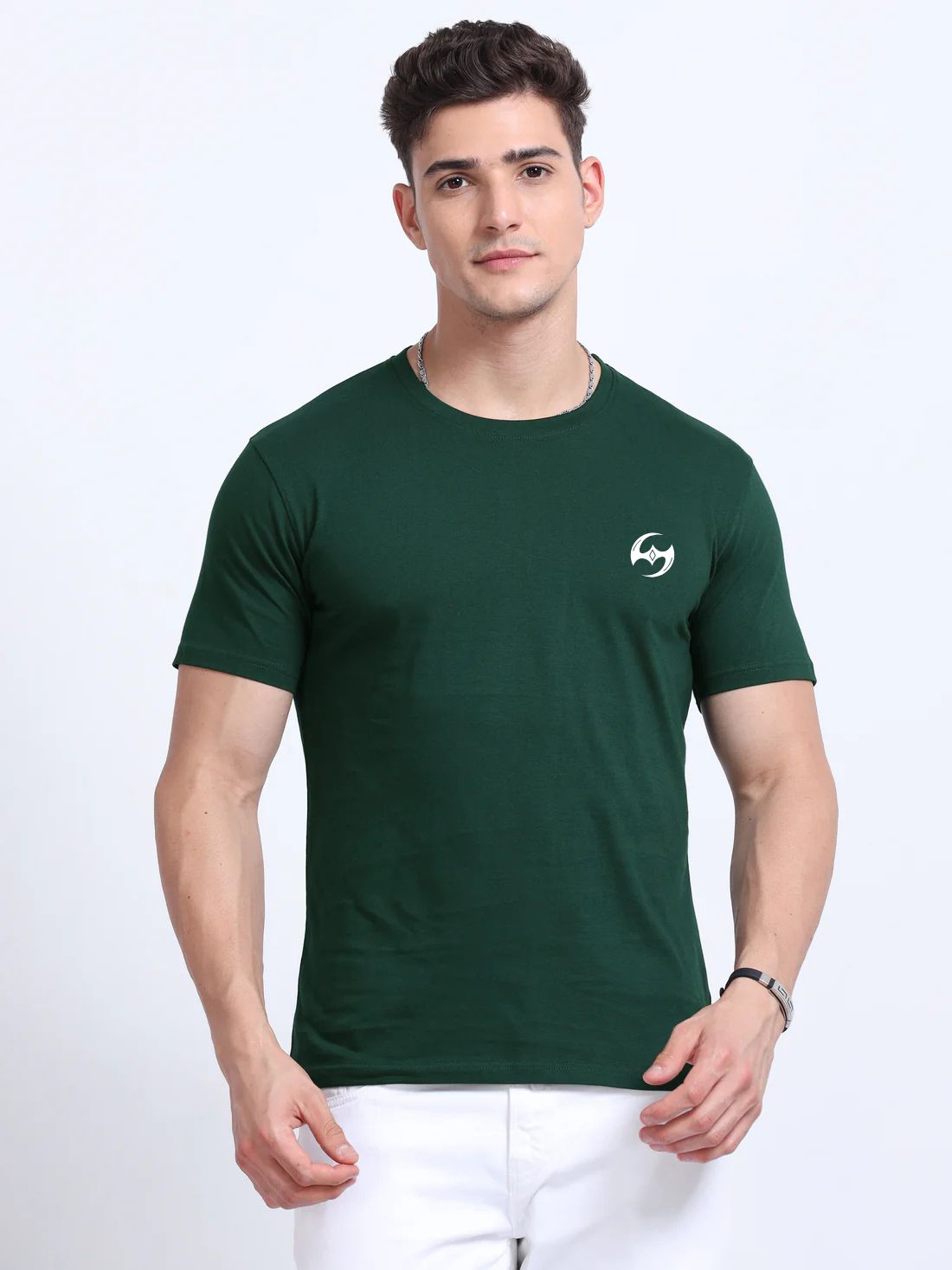 Assassin Round Neck T-Shirt Bottle Green 100% Cotton