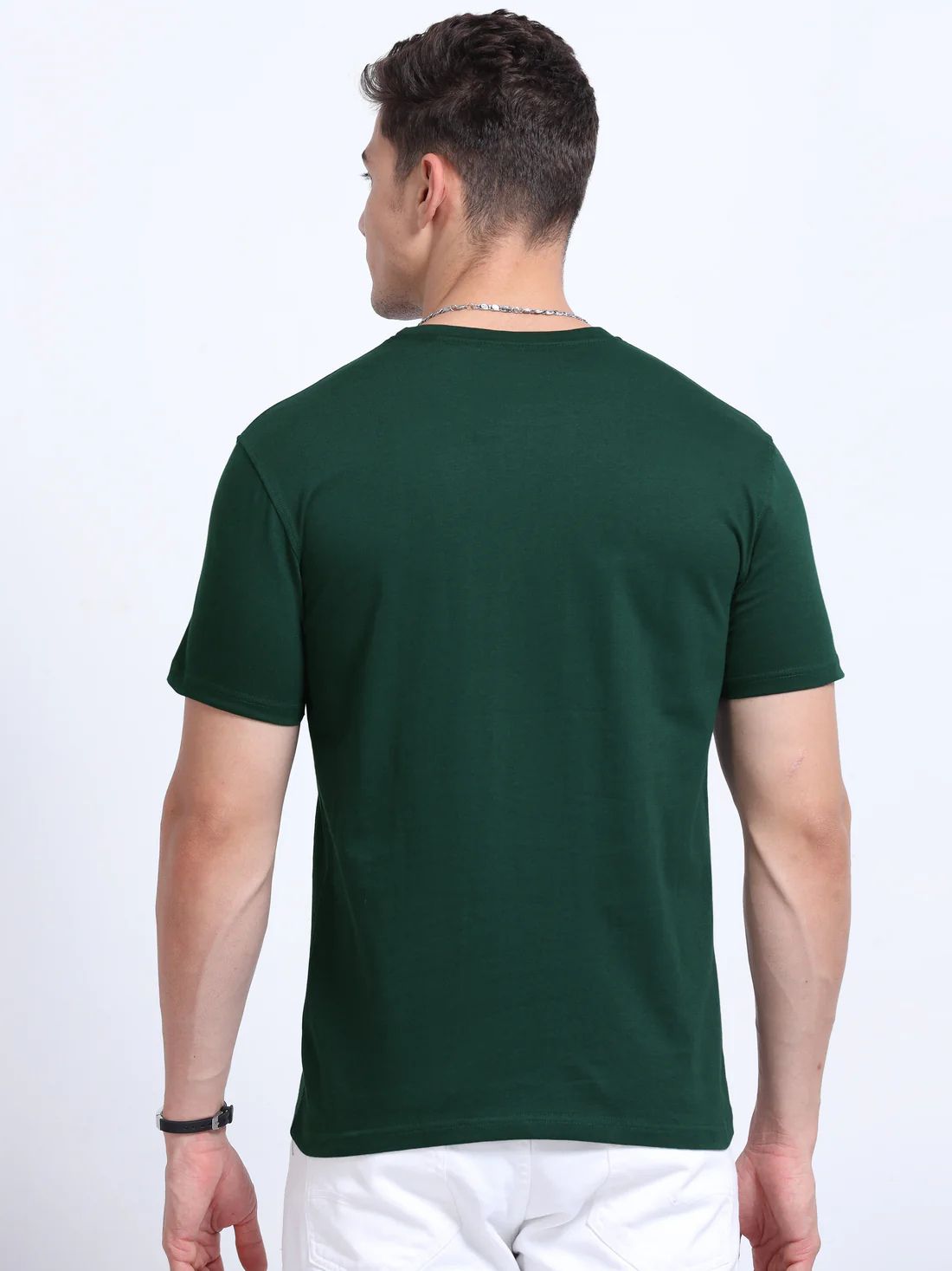 Assassin Round Neck T-Shirt Bottle Green 100% Cotton - Image 4