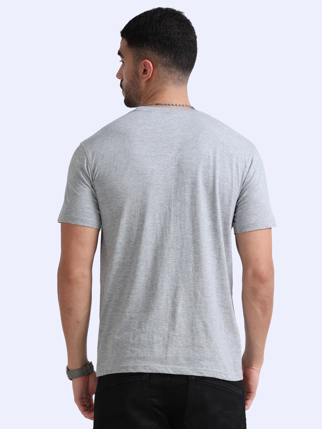 Assassin Round Neck T-Shirt Grey Melange 100% Cotton - Image 5