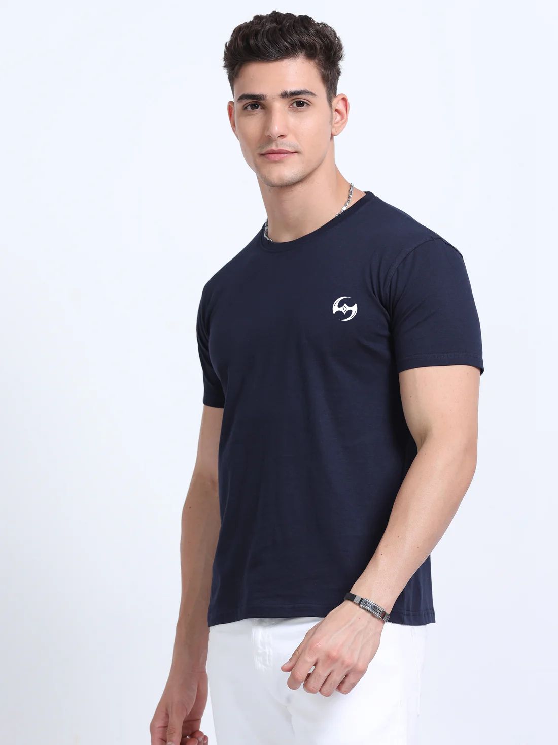 Assassin Round Neck T-Shirt Navy Blue 100% Cotton