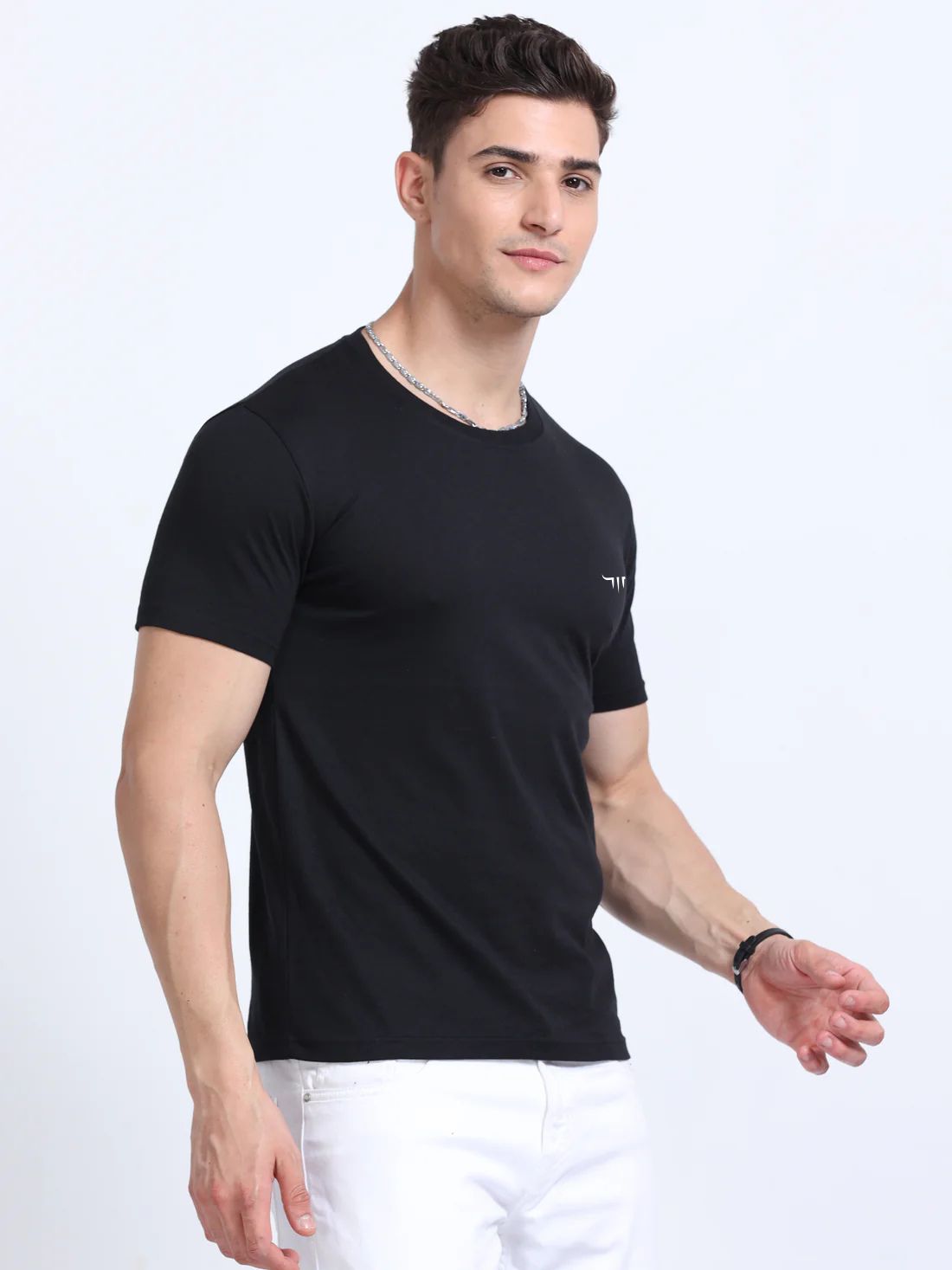 Titan Round Neck T-Shirt Black EcoBlend - Image 4