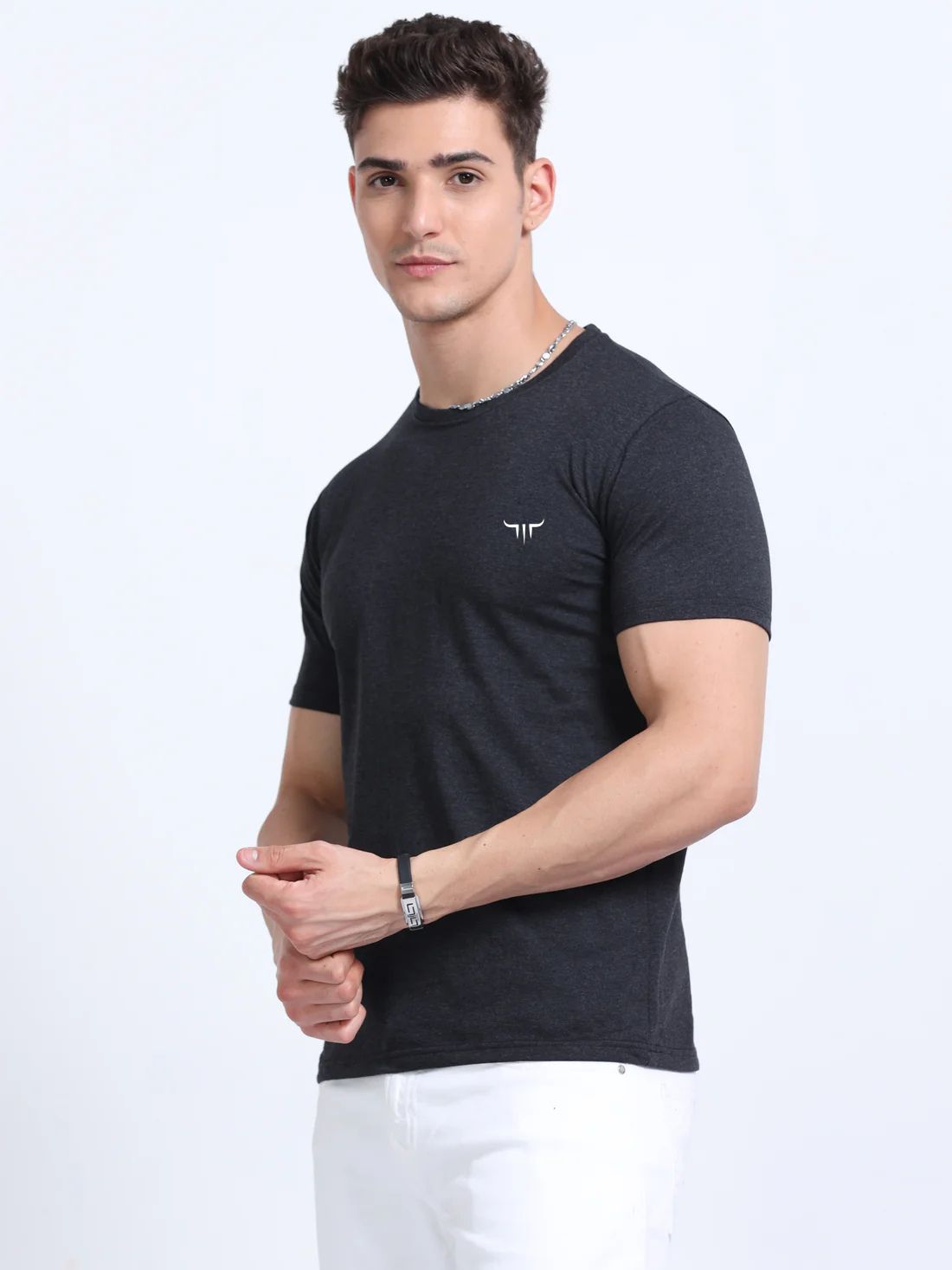 Titan Round Neck T-Shirt Charcoal EcoBlend