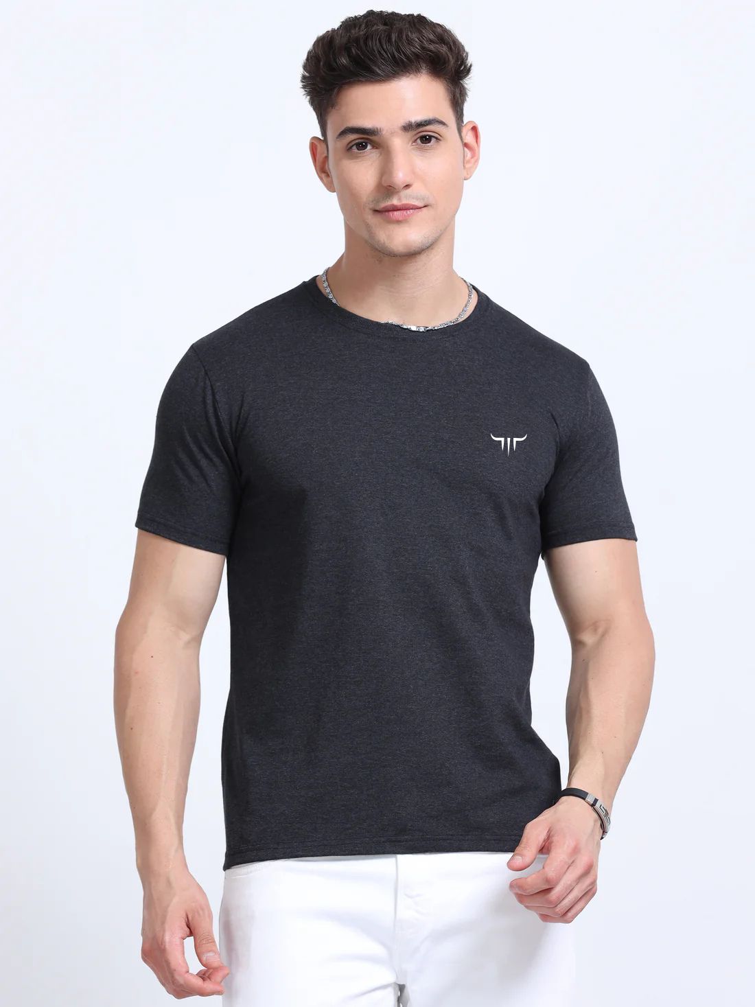 Titan Round Neck T-Shirt Charcoal EcoBlend
