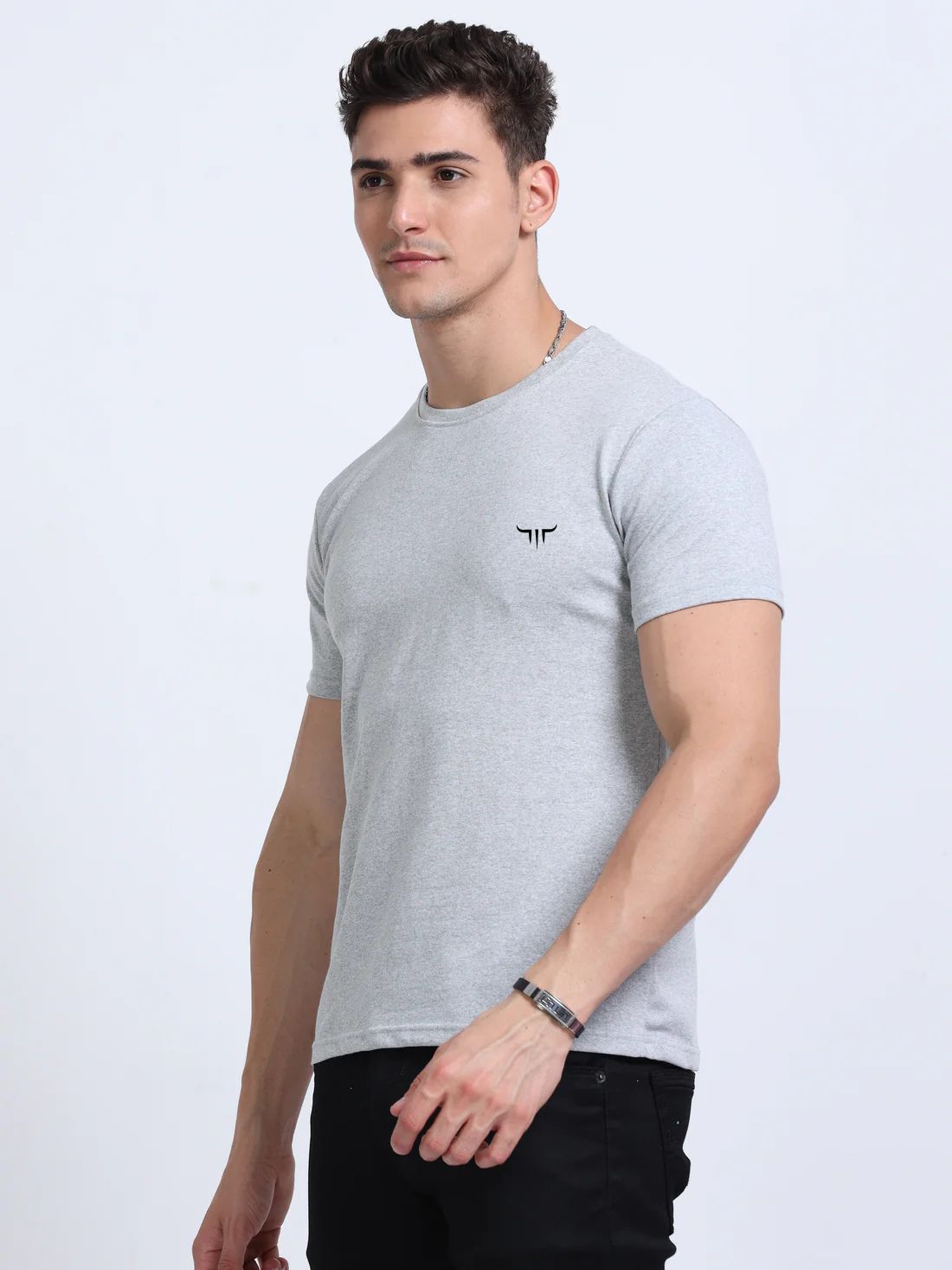 Titan Round Neck T-Shirt Grey Melange EcoBlend