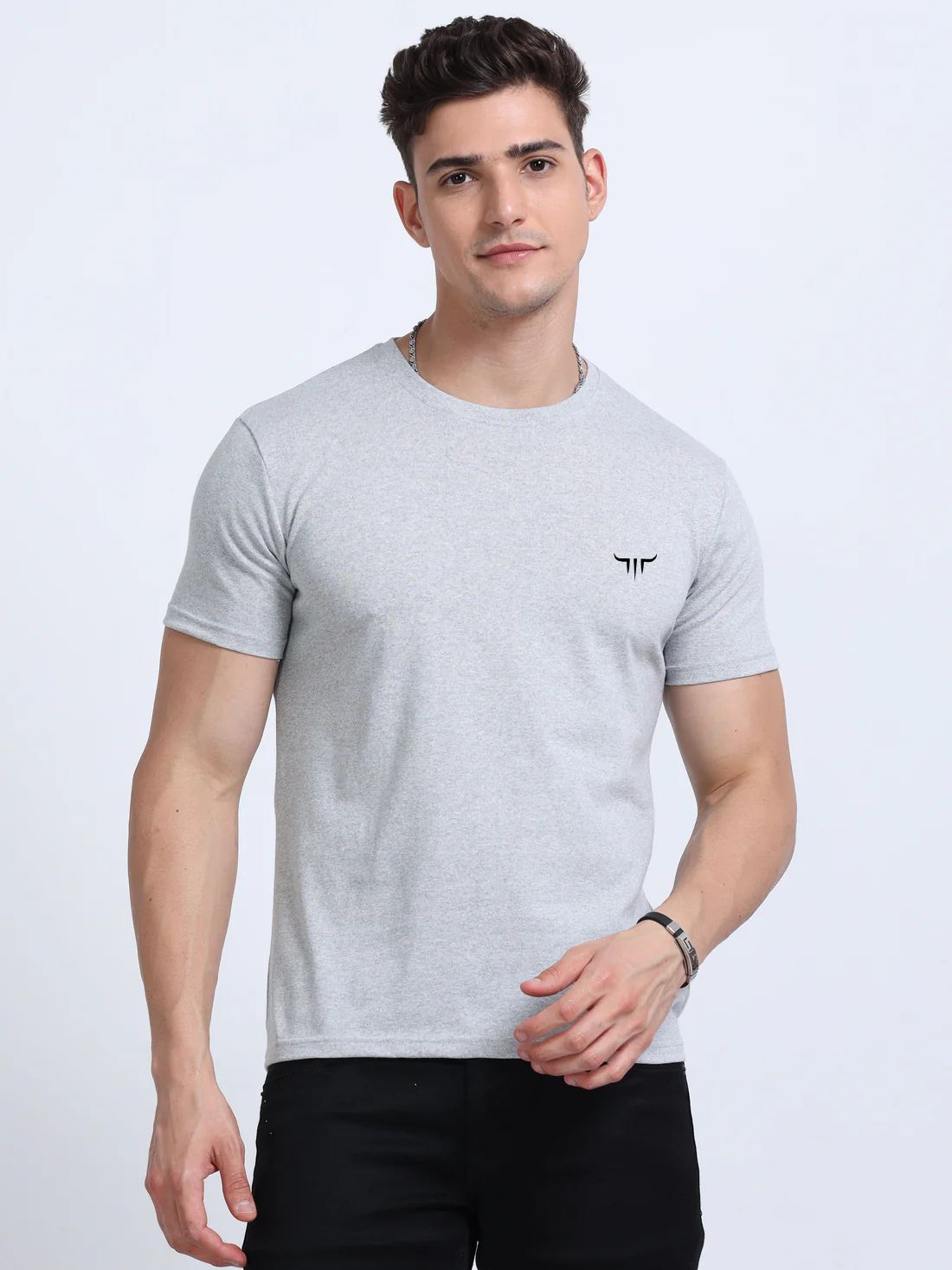 Titan Round Neck T-Shirt Grey Melange EcoBlend