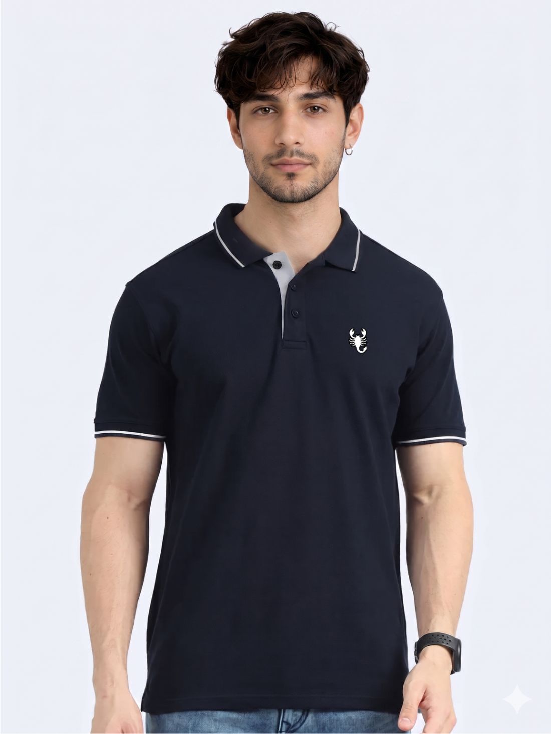 Wearock Sting Navy Blue White Tipping Polo