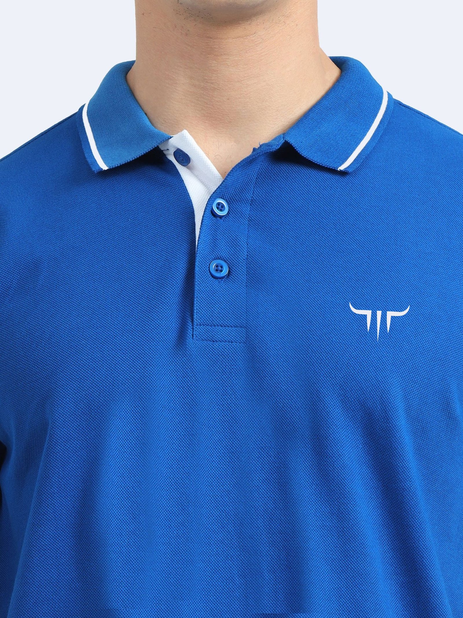 TITAN Edition | Premium Blue Polo T-Shirt with White Tipping - Image 6