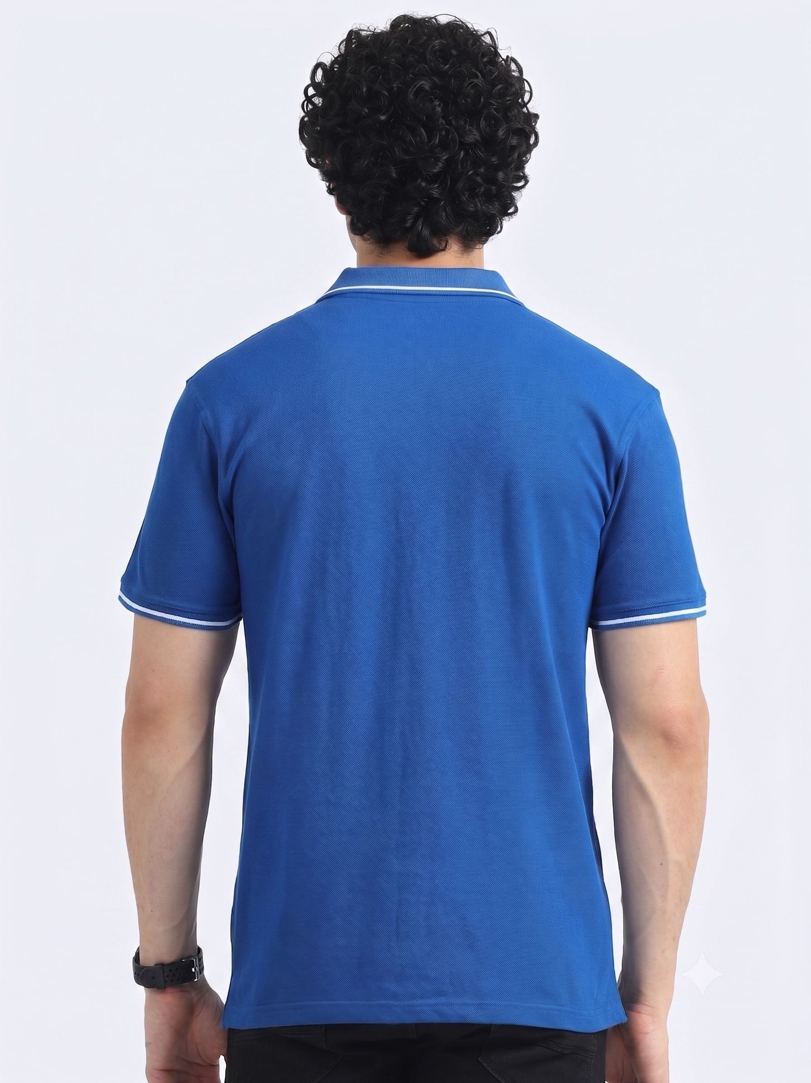 TITAN Edition | Premium Blue Polo T-Shirt with White Tipping - Image 4