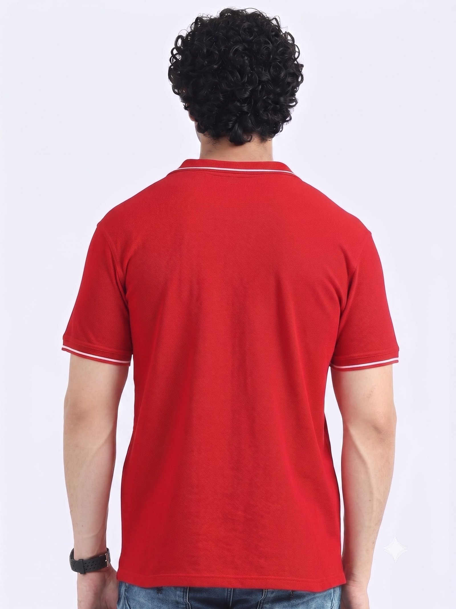 TITAN Edition | Premium Red Polo T-Shirt with White Tipping - Image 4