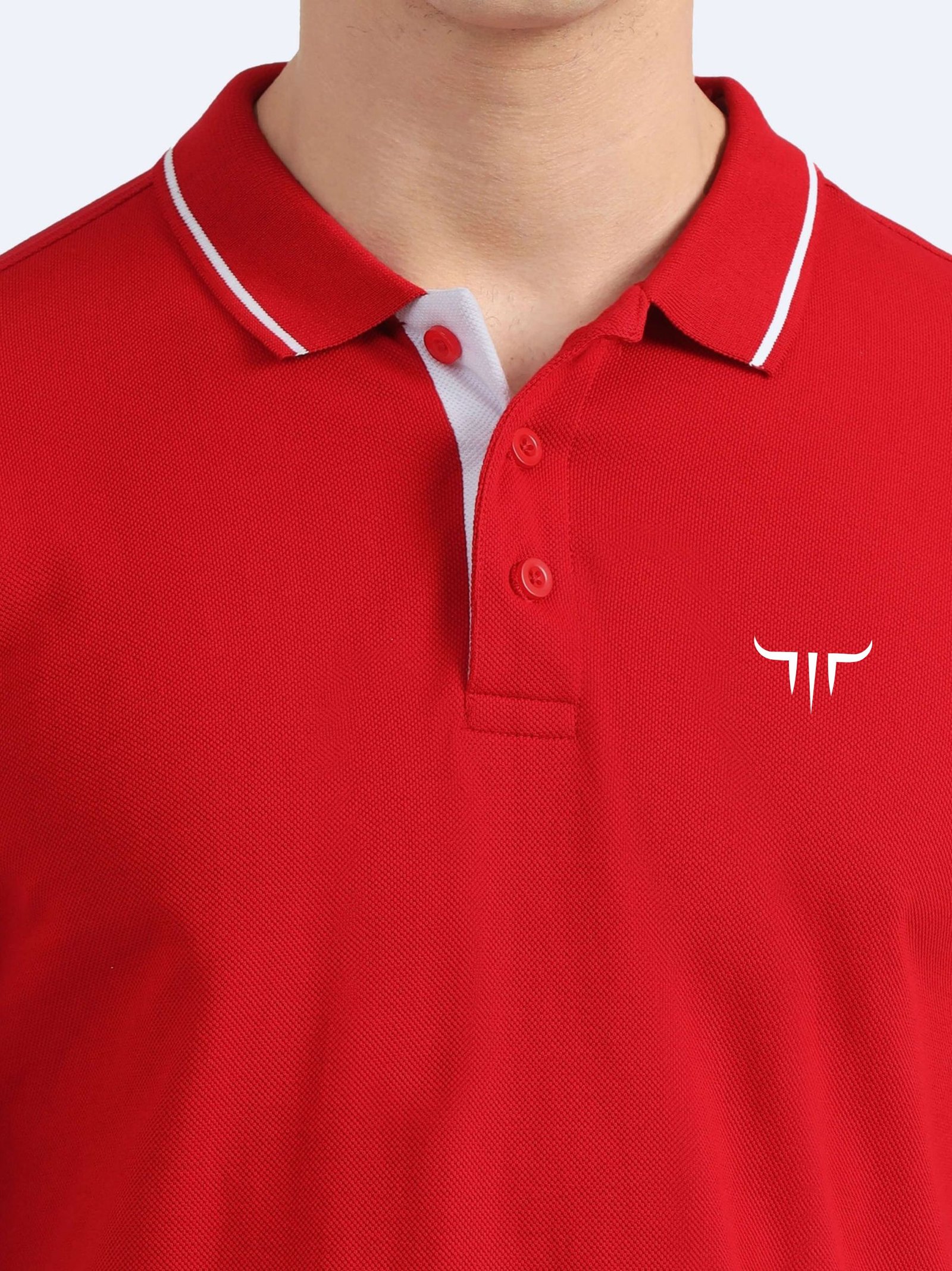 TITAN Edition | Premium Red Polo T-Shirt with White Tipping - Image 6