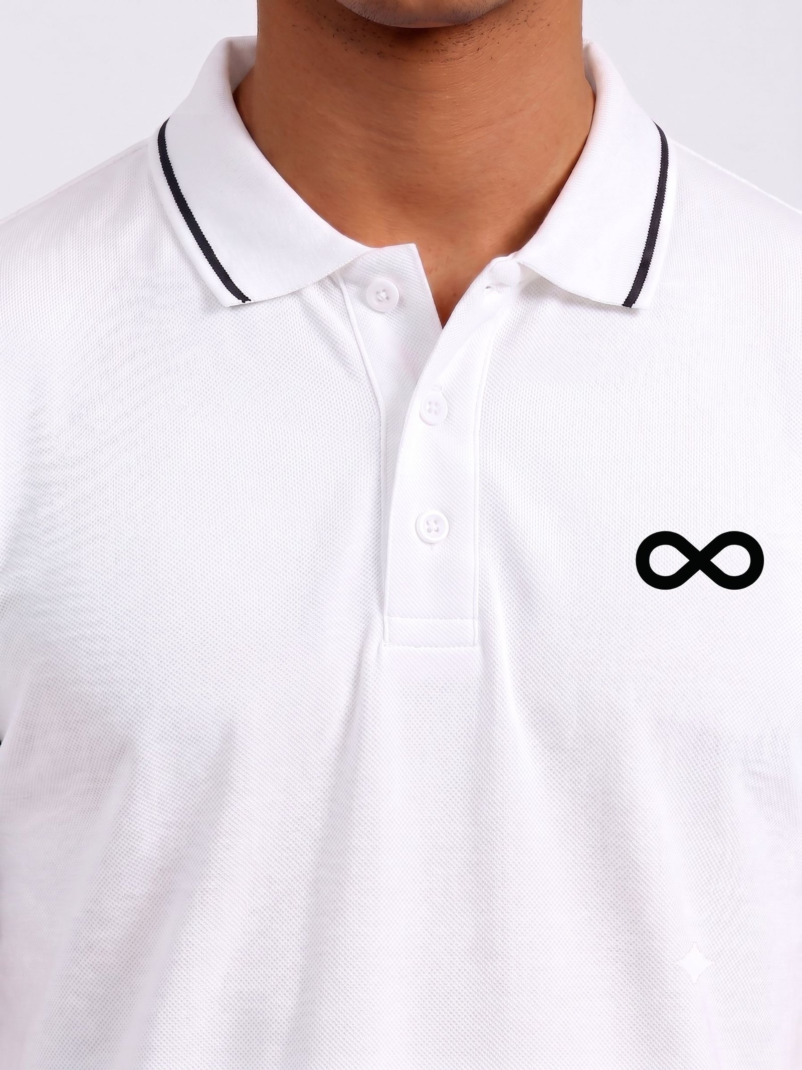 ENIGMA Edition | Premium White Polo T-Shirt with Black Tipping - Image 6