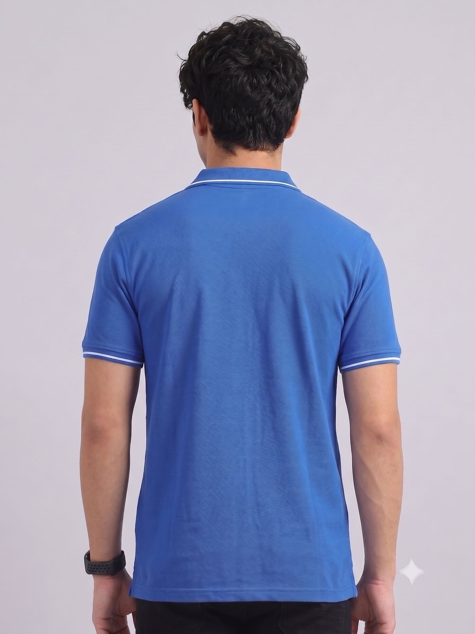 ENIGMA Edition | Premium Blue Polo T-Shirt with White Tipping - Image 4