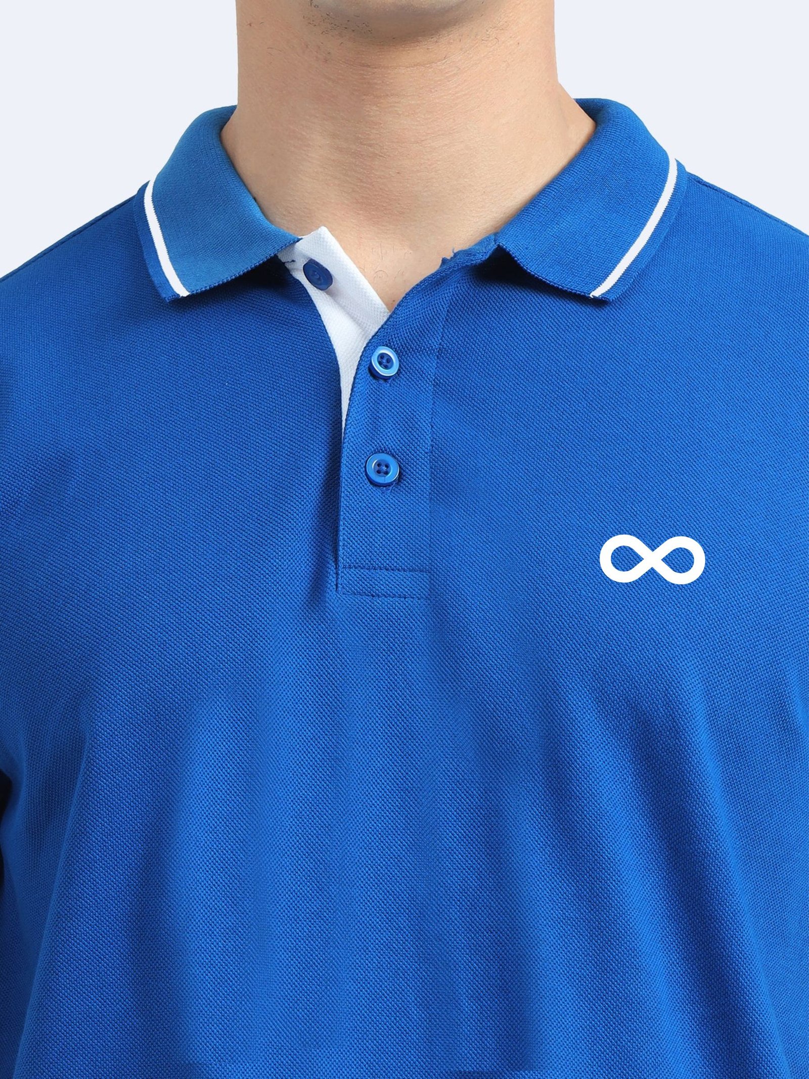 ENIGMA Edition | Premium Blue Polo T-Shirt with White Tipping - Image 6