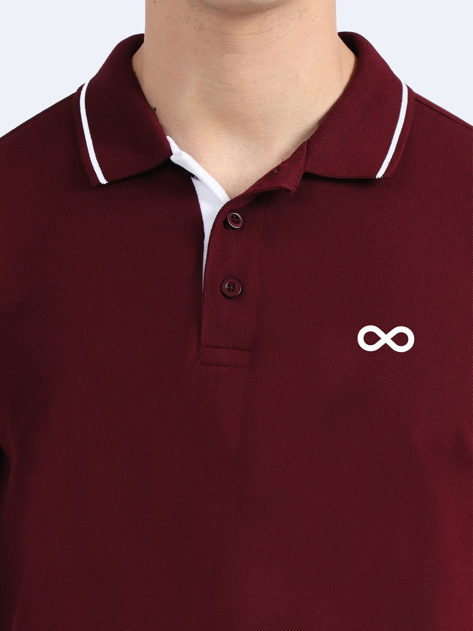 ENIGMA Edition | Premium Maroon Polo T-Shirt with White Tipping - Image 6