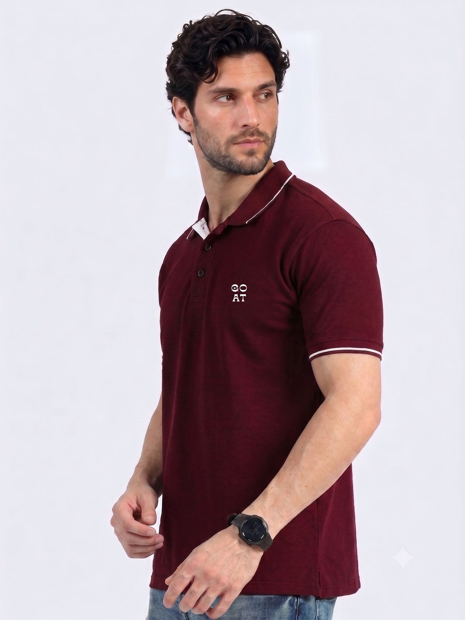 goat-edition-premium-maroon-polo-t-shirt-side-view