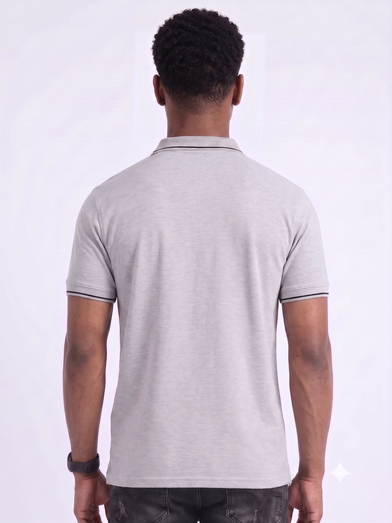 CREATOR Edition | Premium Grey Polo T-Shirt with Black Tipping - Image 4