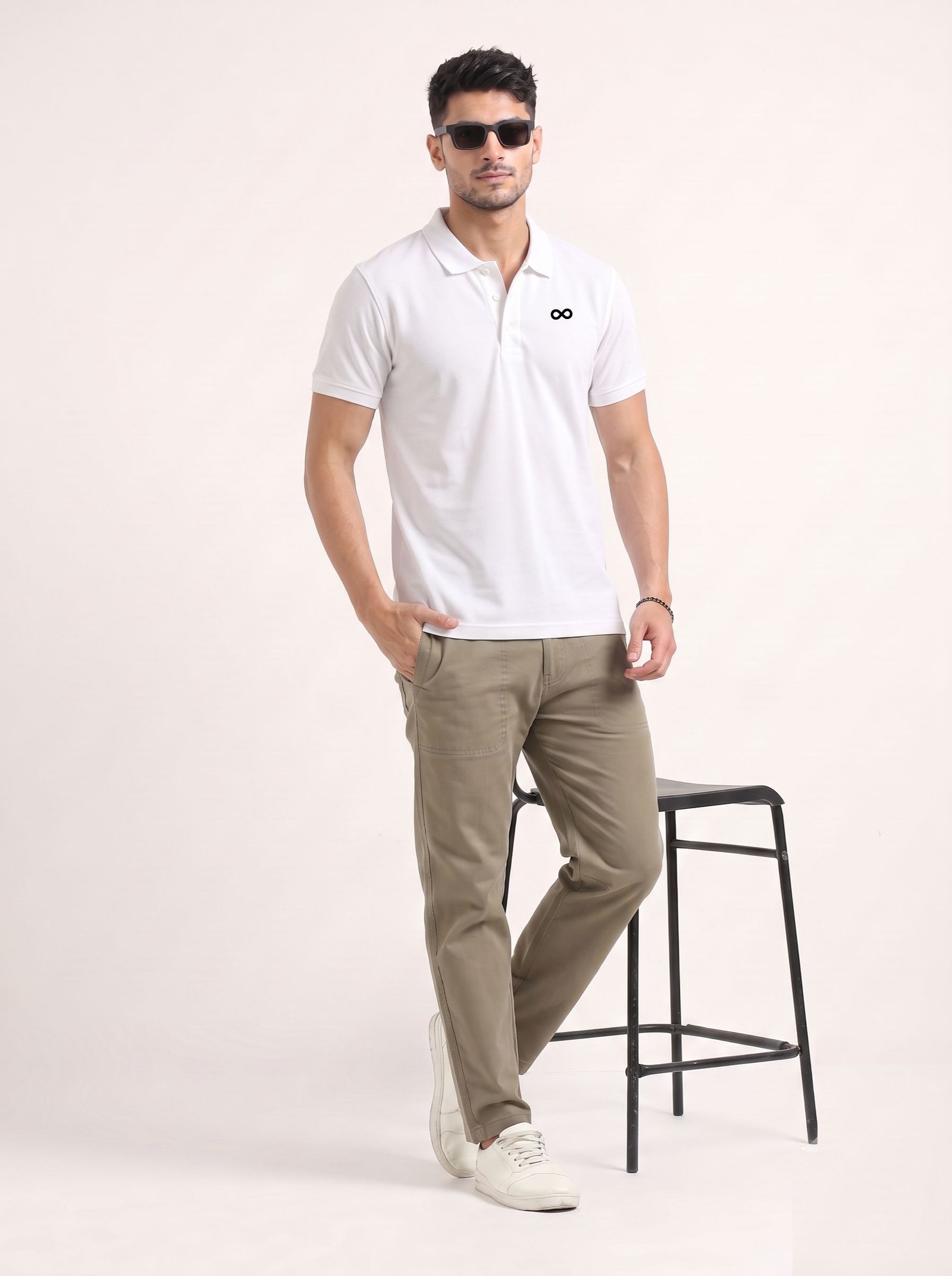 ENIGMA Edition | Premium Plain White Polo T-Shirt - Image 3