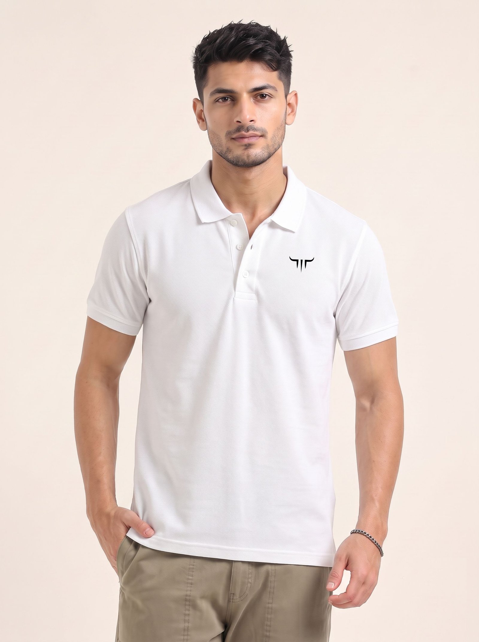 Titan Edition | Premium Plain White Polo T-Shirt