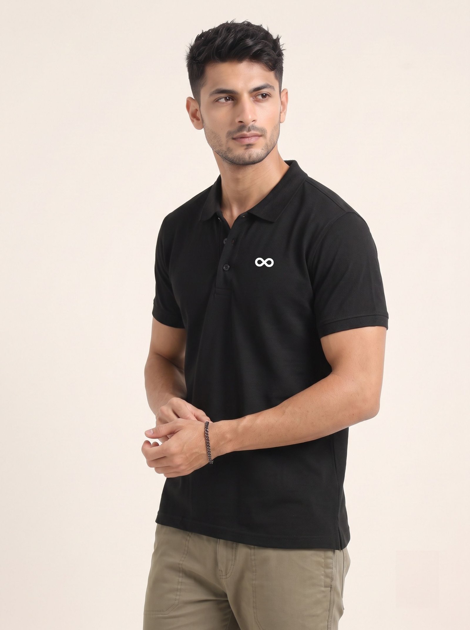 ENIGMA Edition | Premium Plain Black Polo T-Shirt